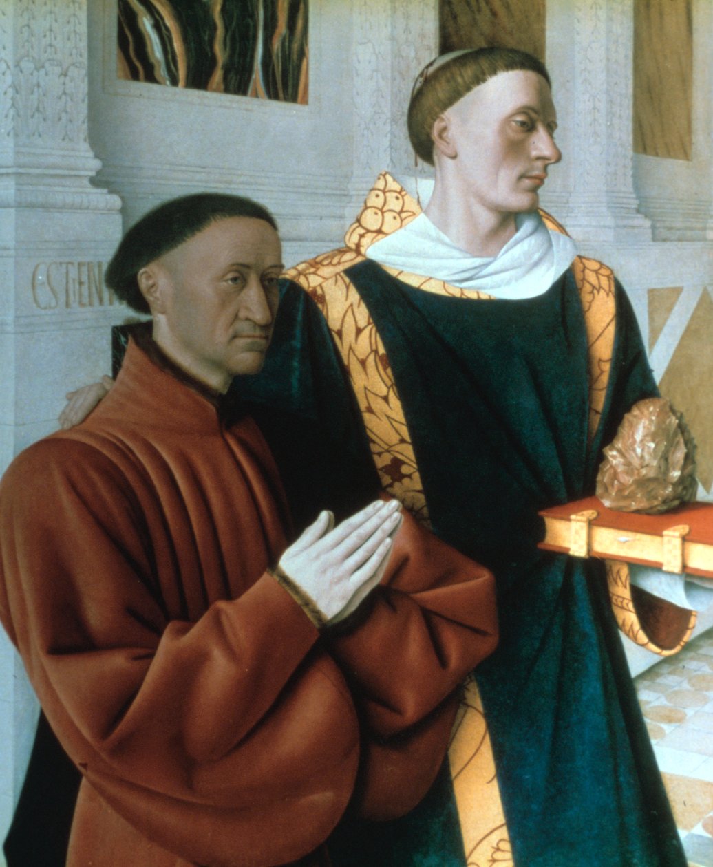 Etienne Chevalier und St. Stephan, um 1450 von Jean Fouquet