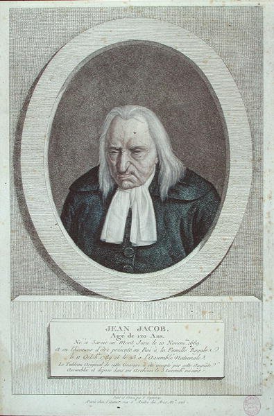 Jean Jacob, 120 Jahre alt von Jean Francois (after) Garneray