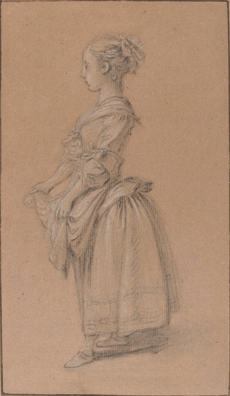 Ein Mädchen in Bauernkleidung von Jean Francois Clermont