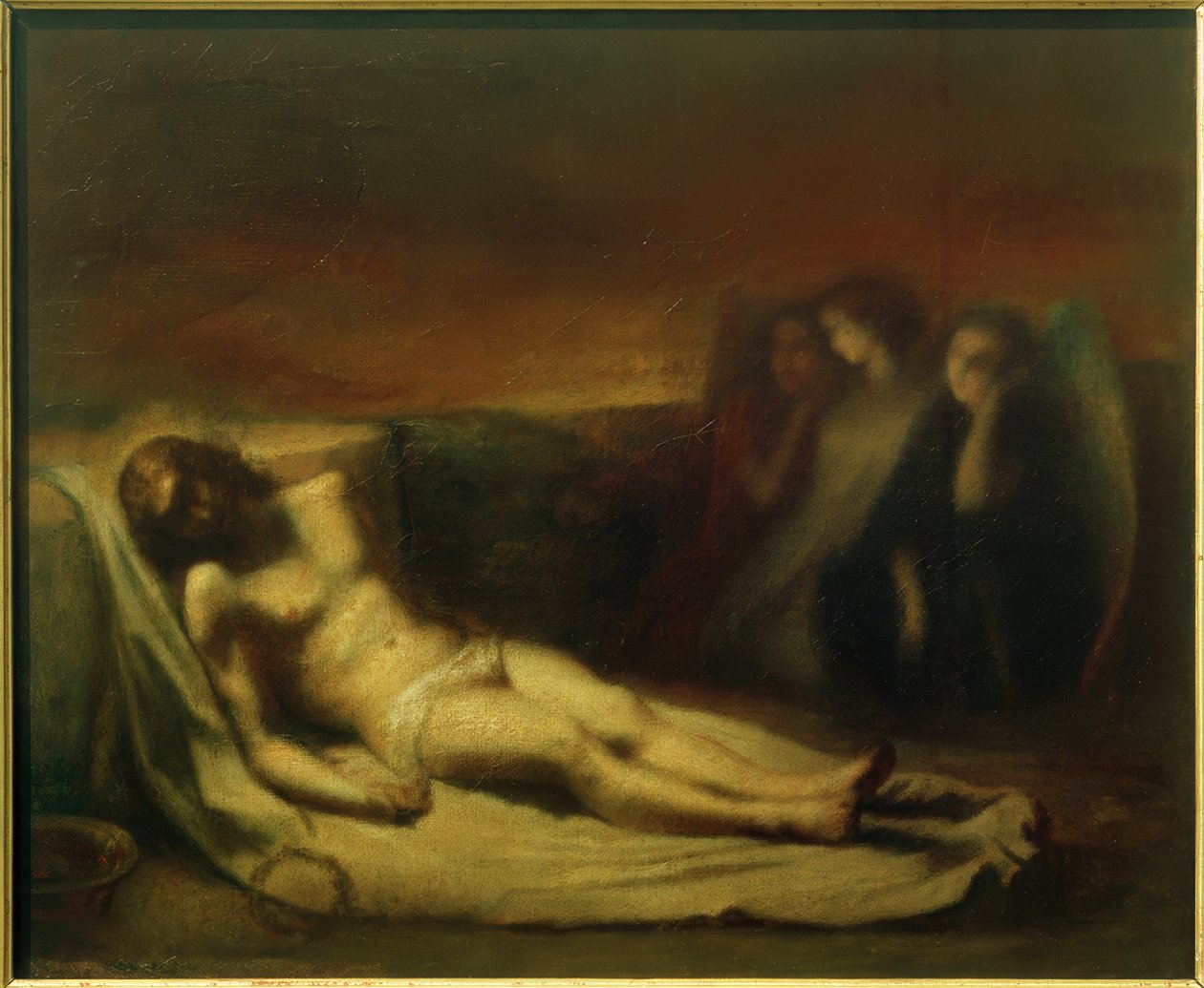 Leichnam Christi mit Engeln von Jean Francois Gigoux