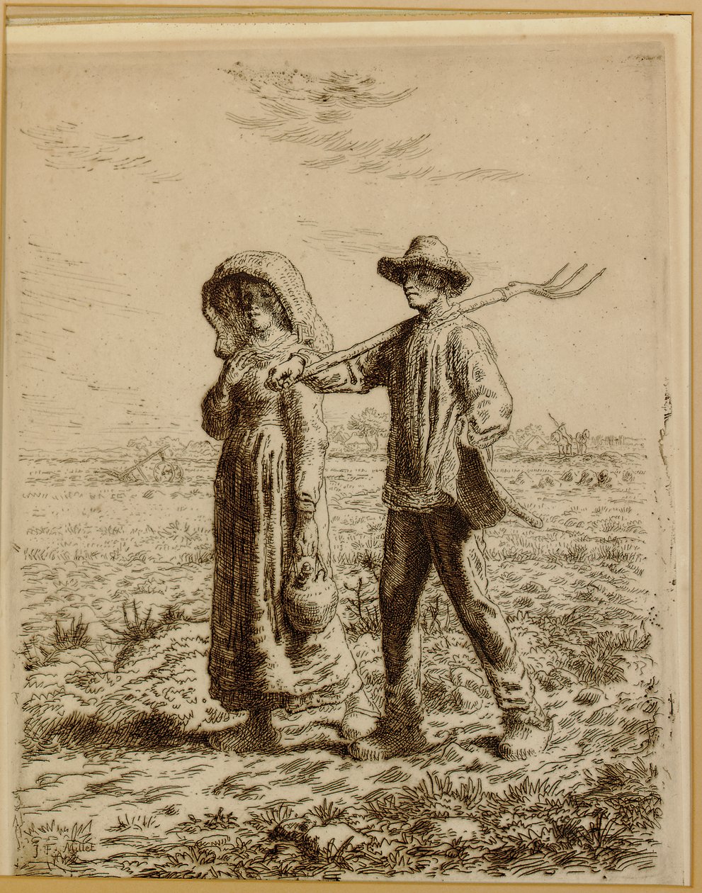 Zur Arbeit gehen, 1863 von Jean Francois Millet