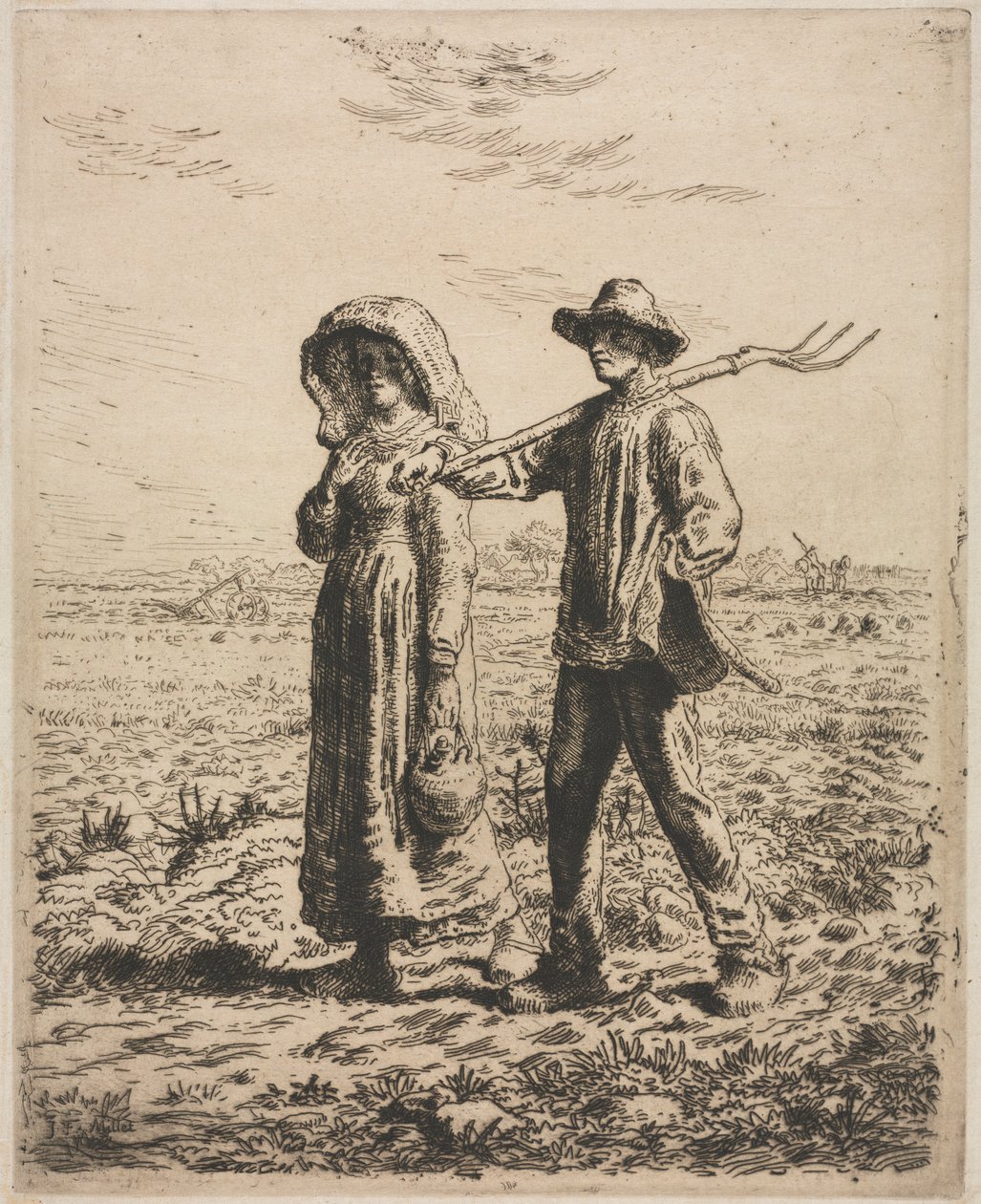 Zur Arbeit gehen von Jean Francois Millet