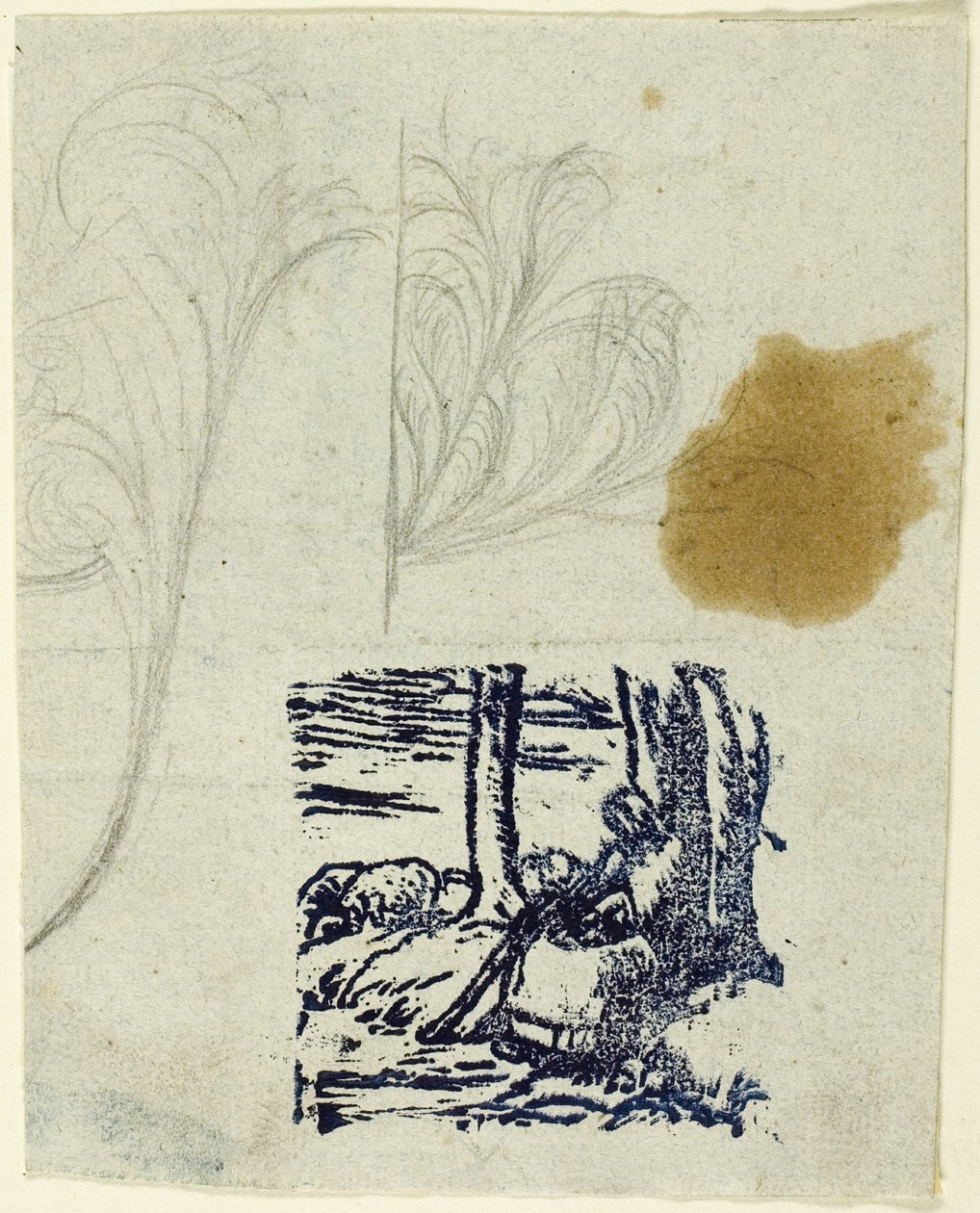 Kleine Schäferin, sitzend von Jean Francois Millet