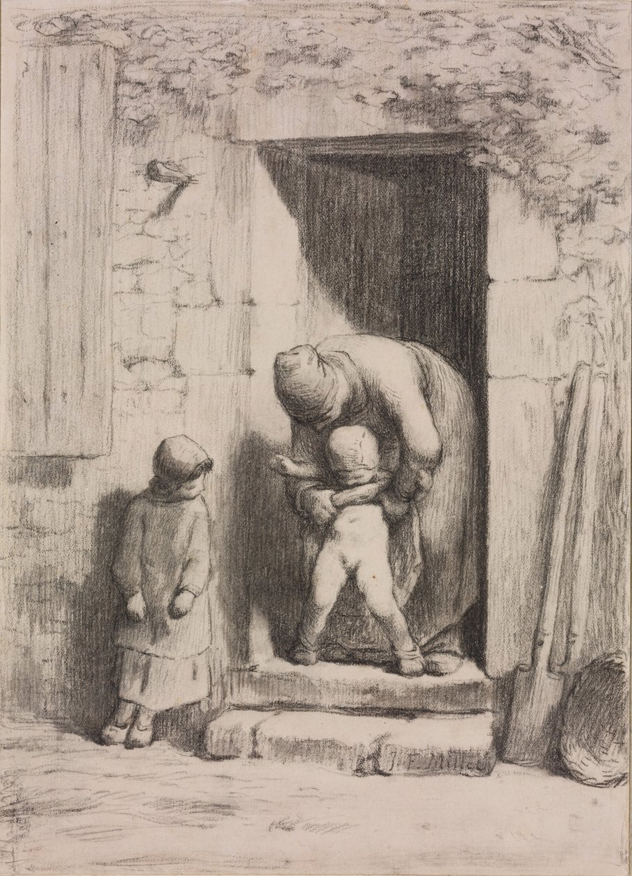 Mütterliche Fürsorge von Jean Francois Millet