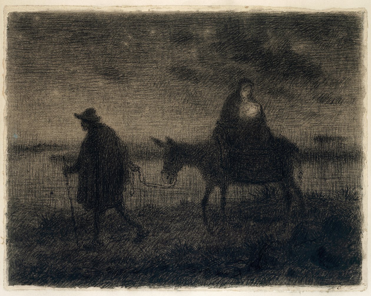 Die Flucht nach Ägypten von Jean Francois Millet