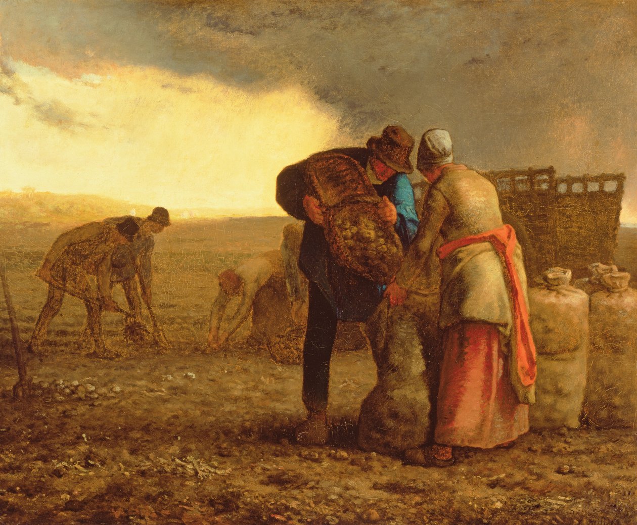 Die Kartoffelernte, 1855 von Jean Francois Millet