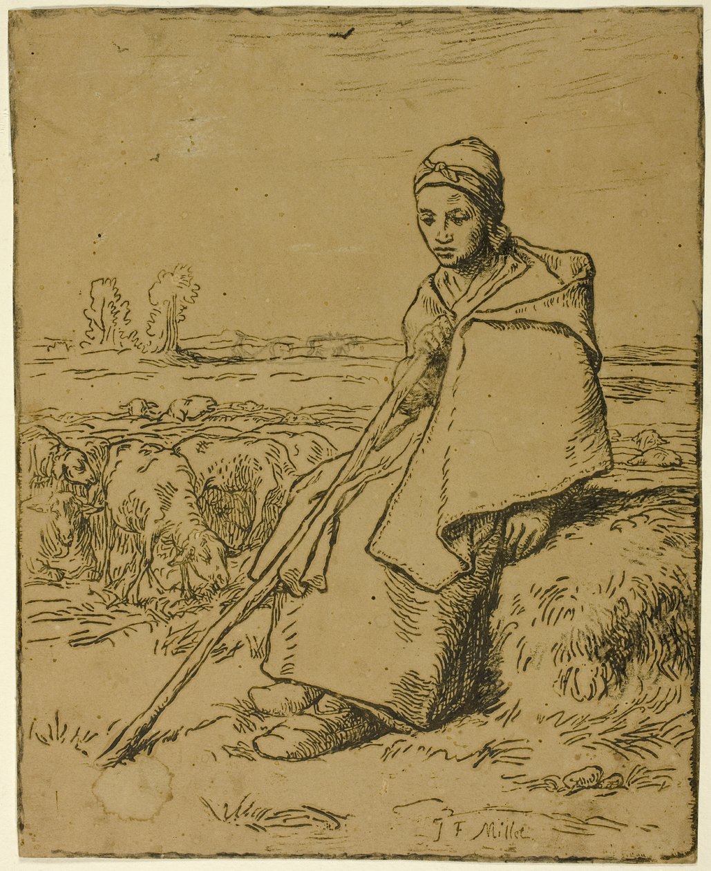 Die Schäferin von Jean Francois Millet
