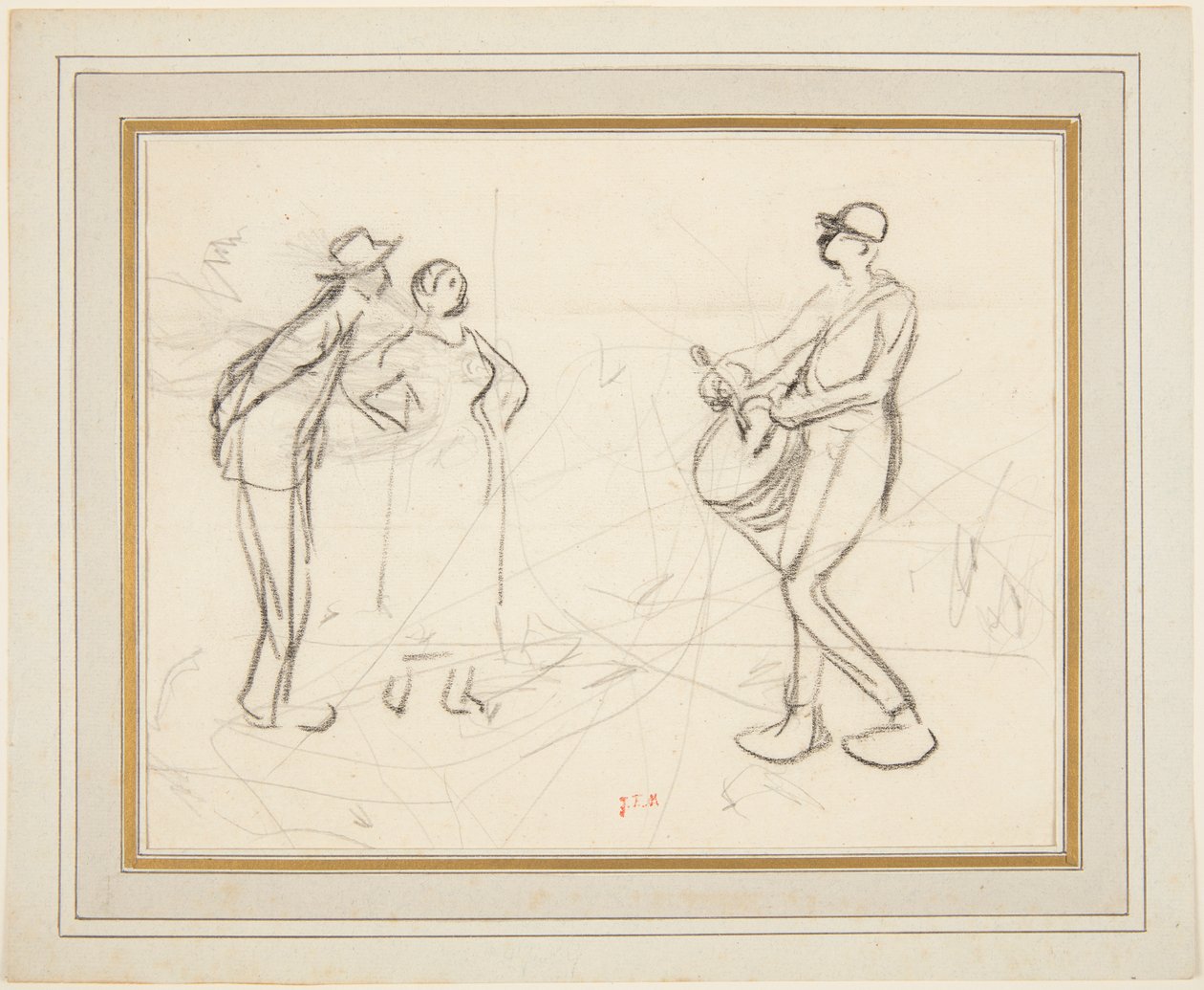 Drei Figuren von Jean Francois Millet