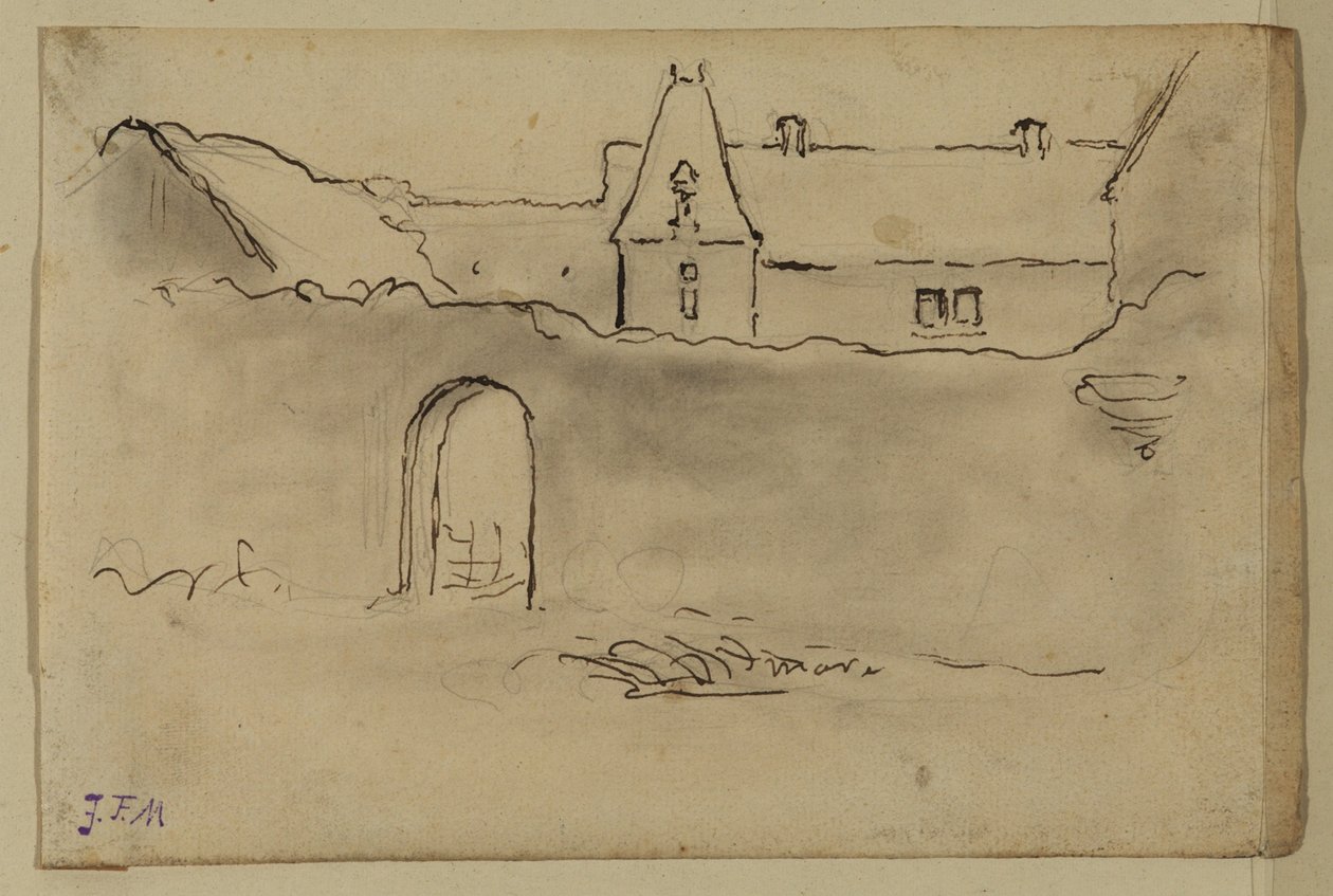 Ansicht eines Schlosses von Jean Francois Millet