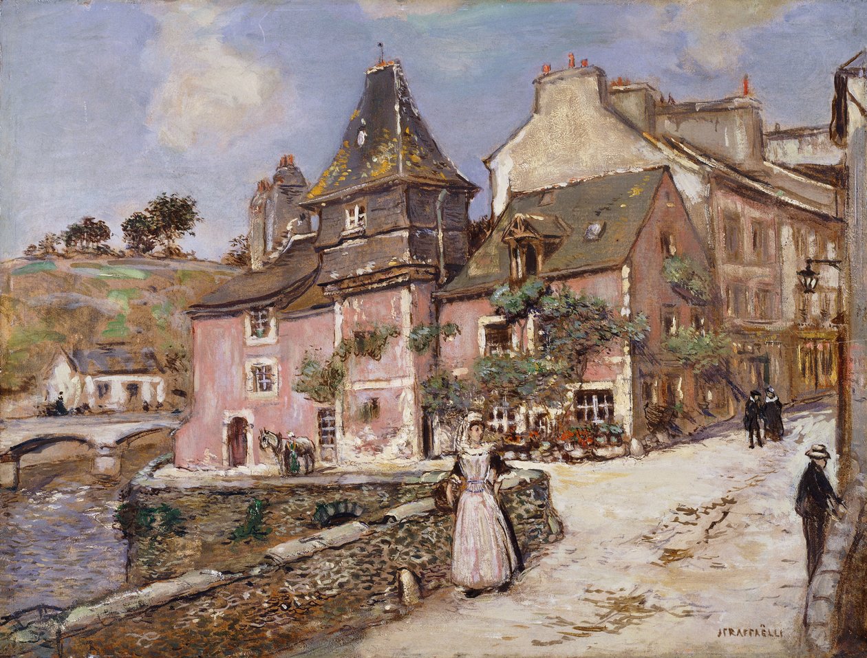 Bretonische Stadtszene von Jean Francois Raffaelli