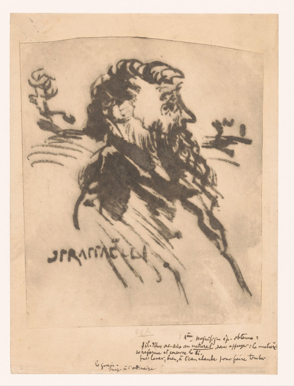 Mann mit Bart im Profil von Jean Francois Raffaelli