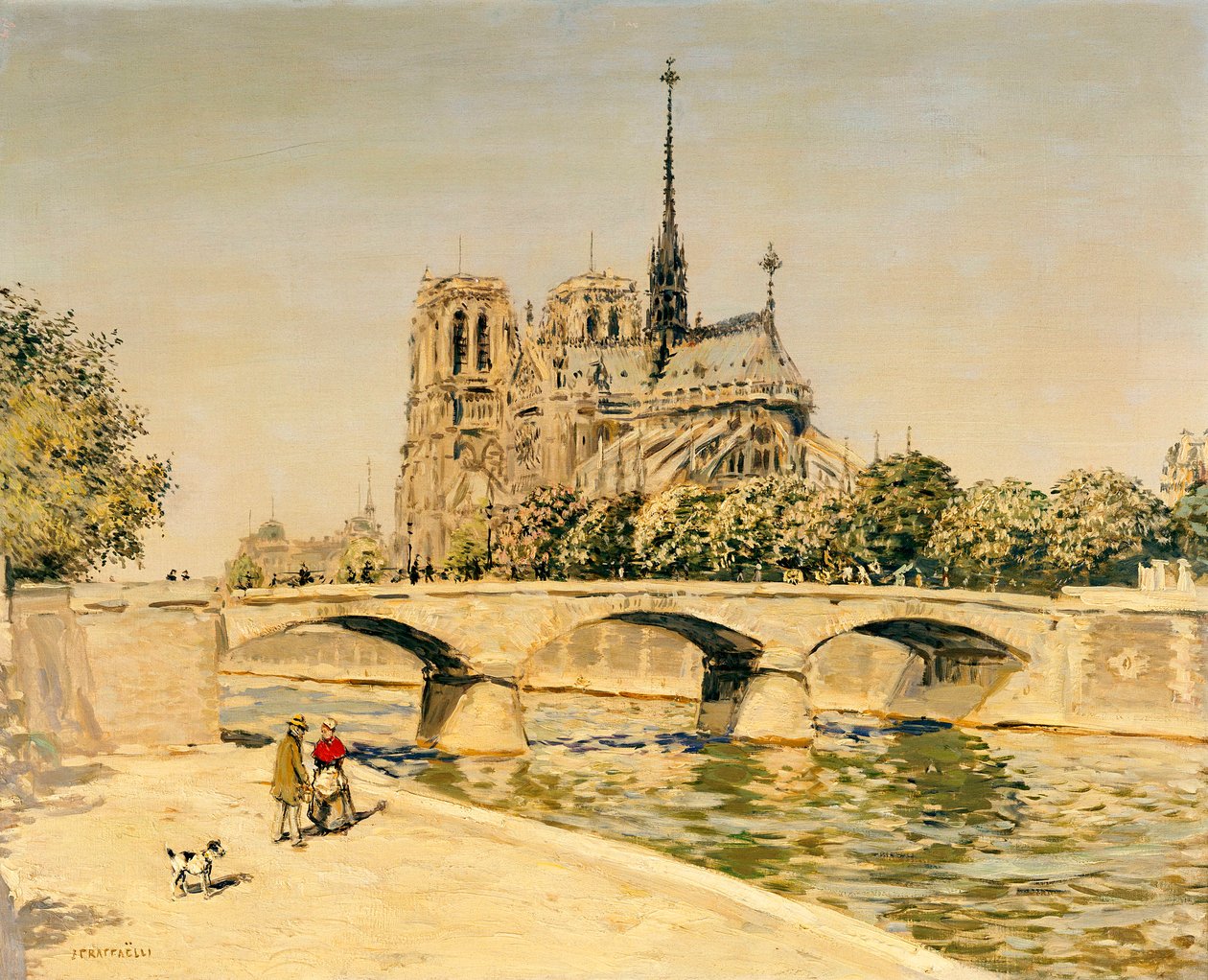 Notre Dame und die Seine von Jean Francois Raffaelli
