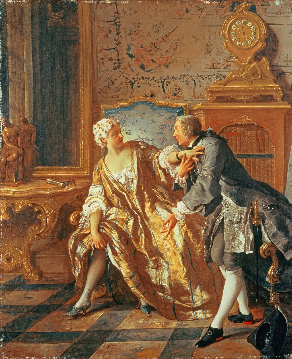 Der Strumpfband von Jean François de Troy