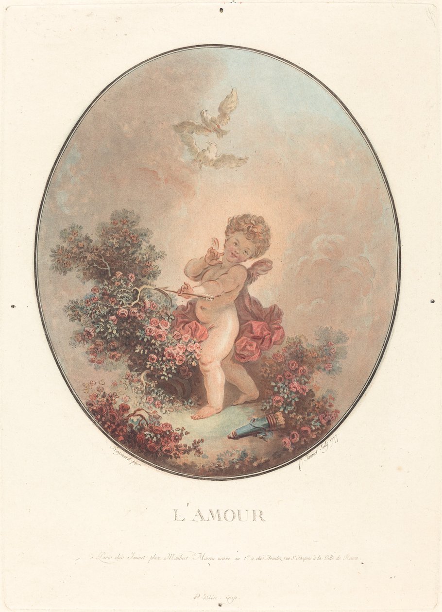 Die Liebe von Jean François Janinet after Jean Honoré Fragonard