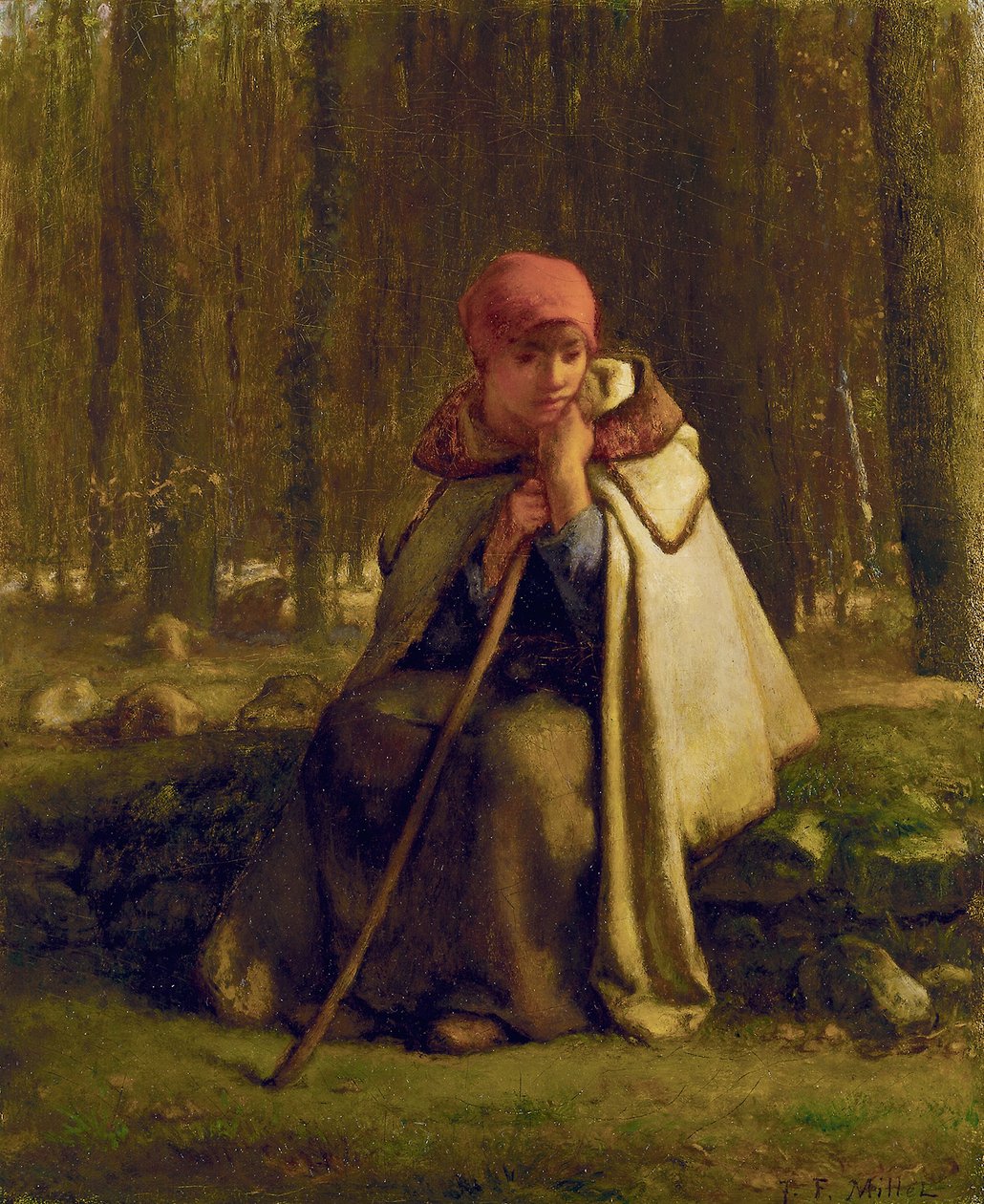 Bergère assise von Jean Francois Millet