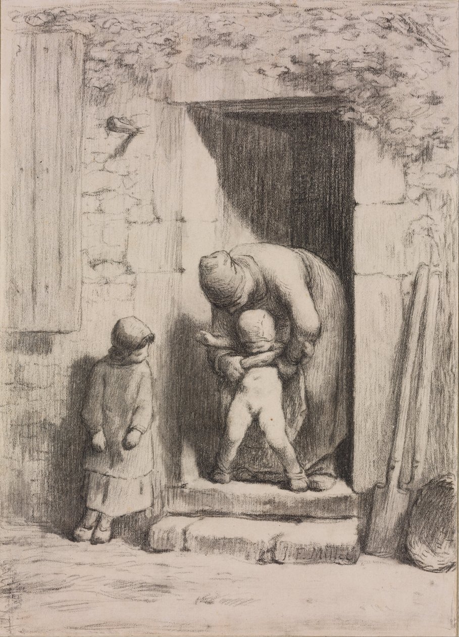 Mütterliche Fürsorge von Jean Francois Millet