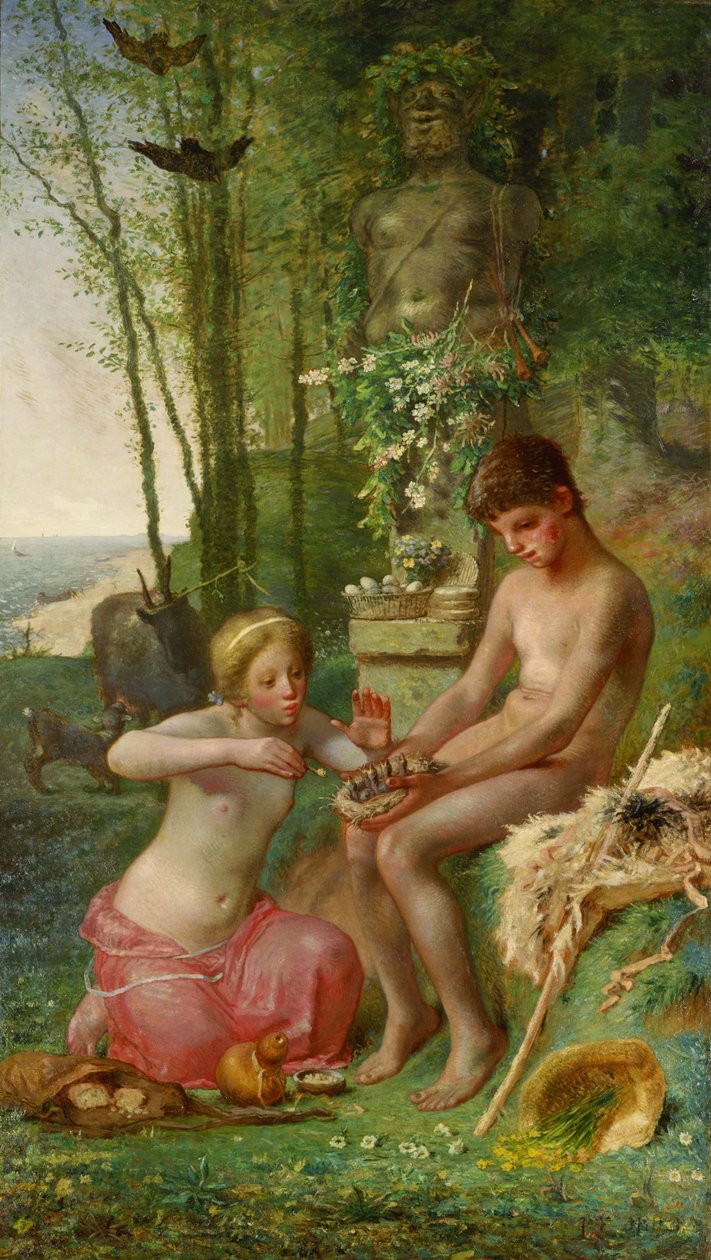 Frühling (Daphnis und Chloë) von Jean Francois Millet