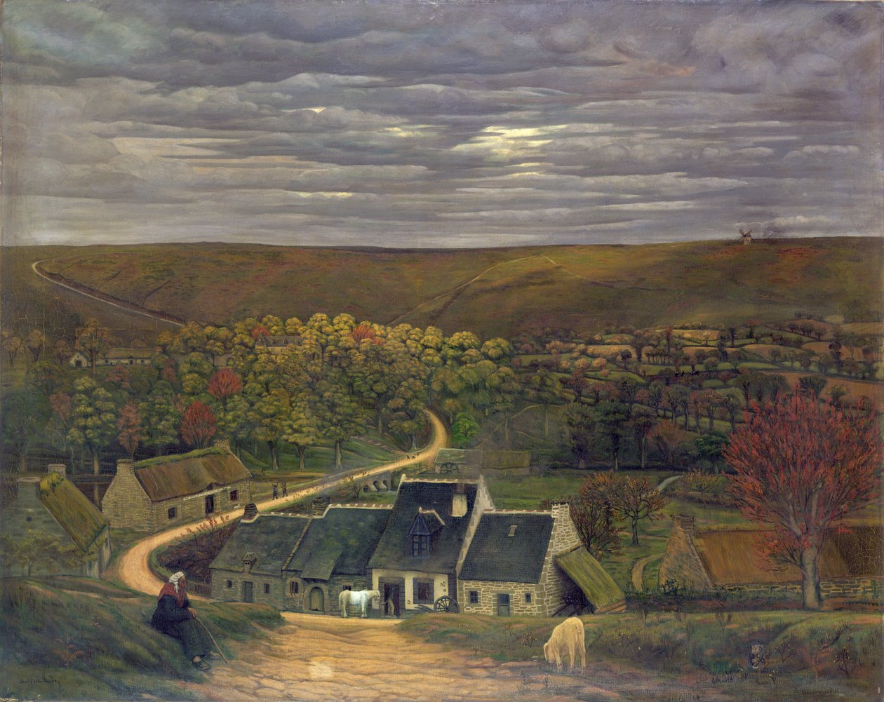 Das Dorf Cadoudal (Plumelec) Bretagne von Jean Frelaut