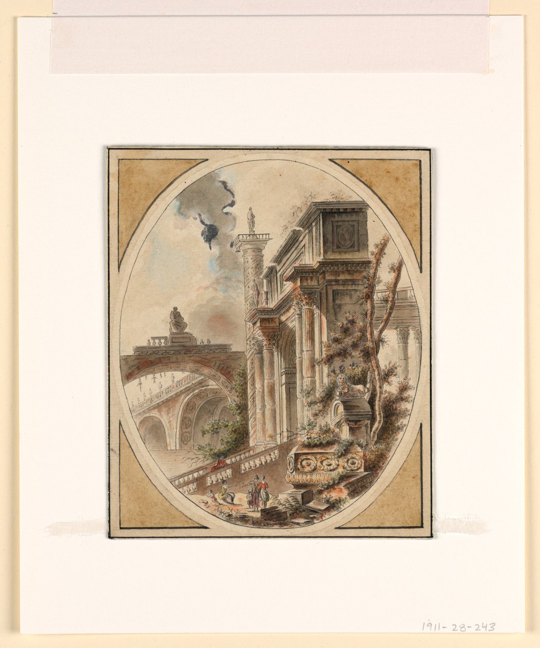 Fantasie einer architektonischen Ruine von Jean Henry Alexandre Pernet