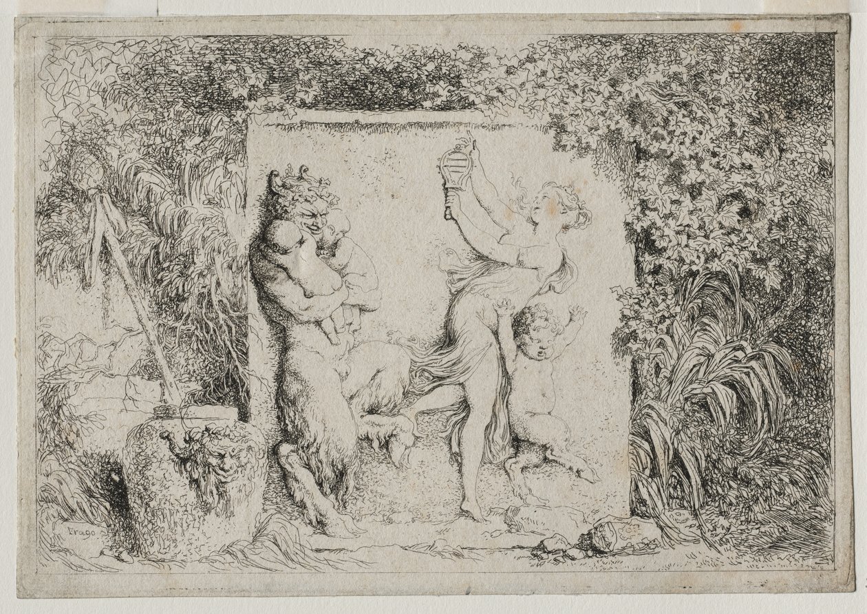 Bacchanalien: Der Tanz der Satyrn von Jean Honore Fragonard