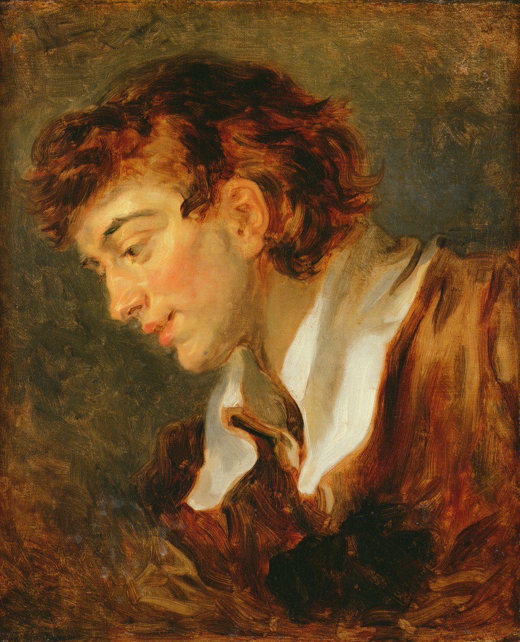 Kopf eines jungen Mannes von Jean Honore Fragonard