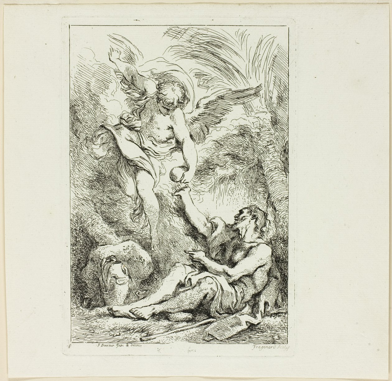 Einsiedlerheiliger in der Wüste von Jean Honore Fragonard