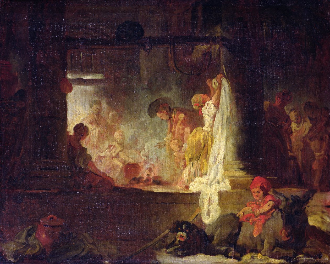 Die Wäscherinnen, ca. 1759 von Jean Honore Fragonard