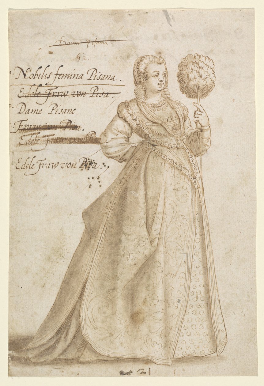 Eine edle Dame von Pisa von Jean Jacques Boissard