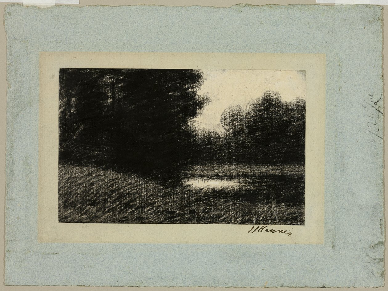 Landschaft mit Teich von Jean Jacques Henner