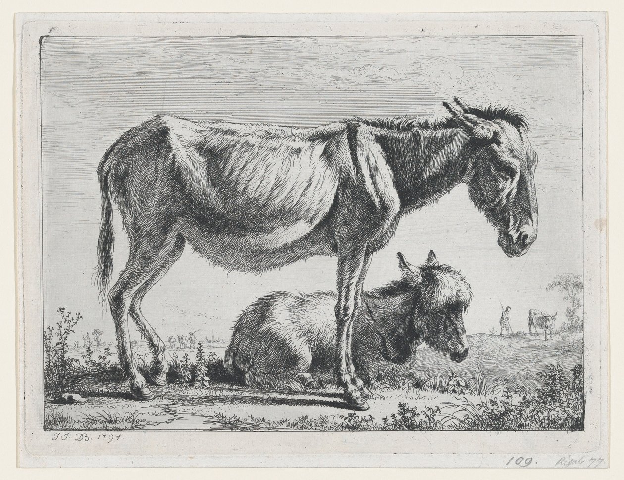 Jenny mit ihrem Fohlen von Jean Jacques de Boissieu