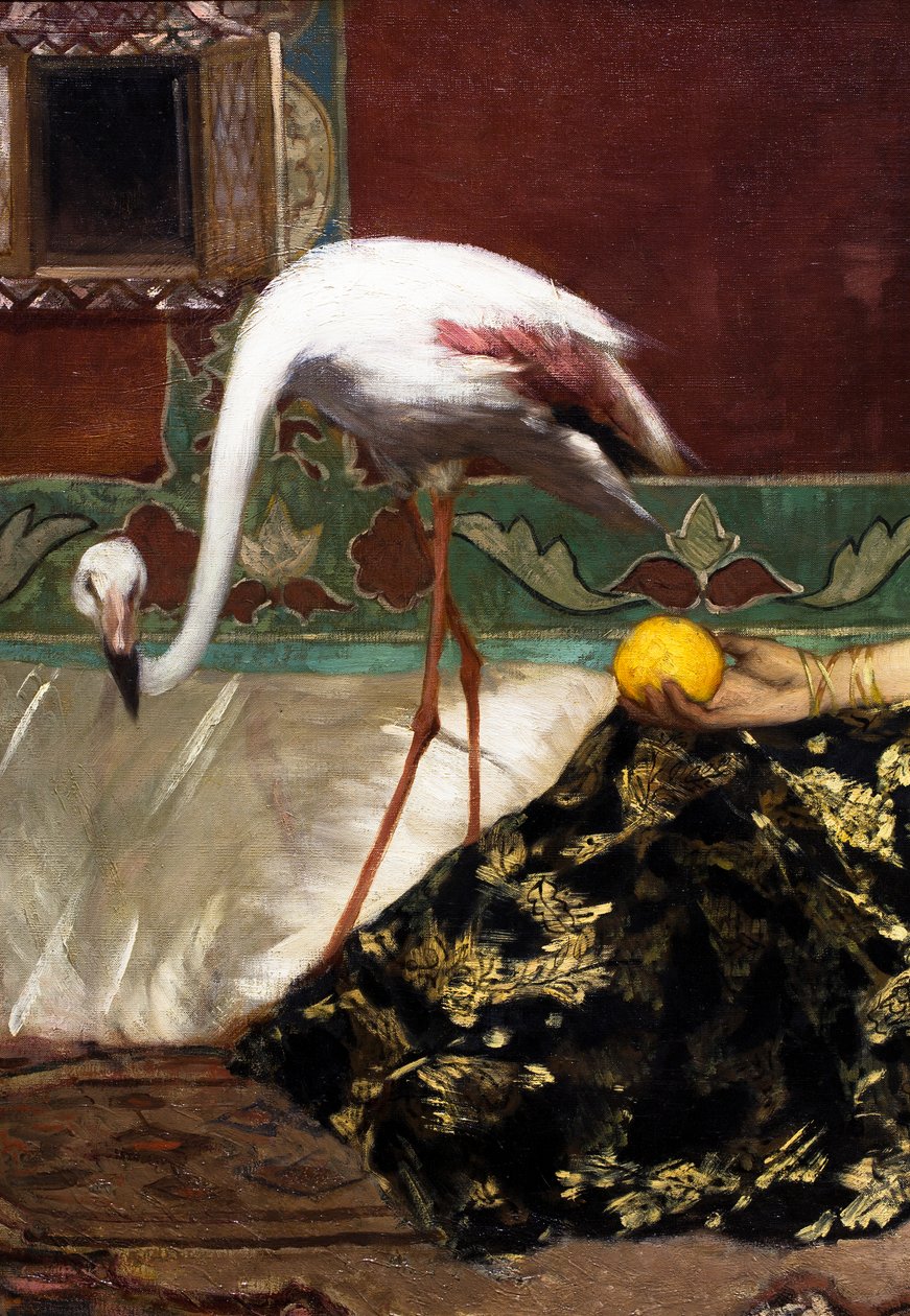 Der rosa Flamingo (Detail) von Jean Joseph Benjamin Constant