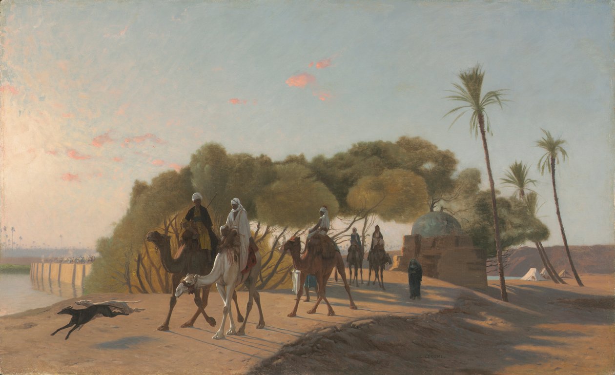 Verlassen der Oase von Jean Leon Gerome
