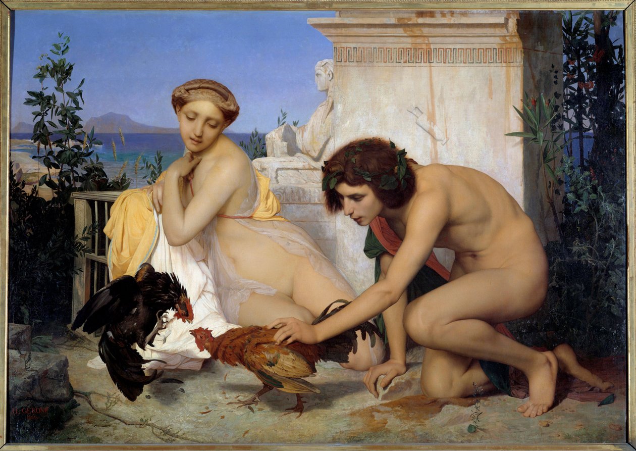 Der Hahnenkampf von Jean Leon Gerome