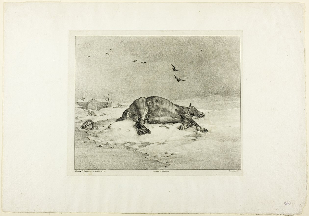 Totes Pferd von Jean Louis André Théodore Géricault