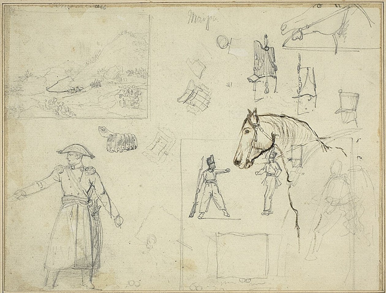 Verschiedene Studien von Jean Louis André Théodore Géricault