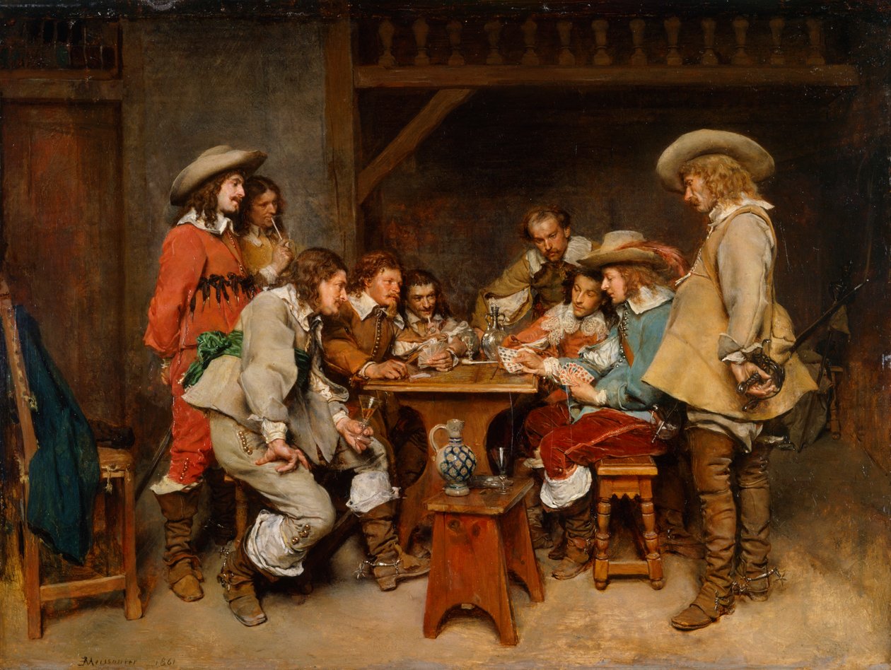 Unschuldige und Kartenbetrüger von Jean Louis Ernest Meissonier
