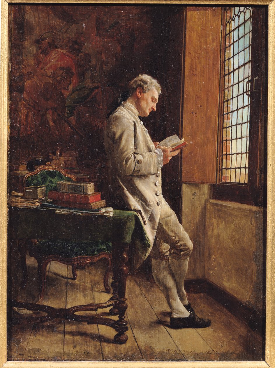 Der Leser in Weiß, 1857 von Jean Louis Ernest Meissonier