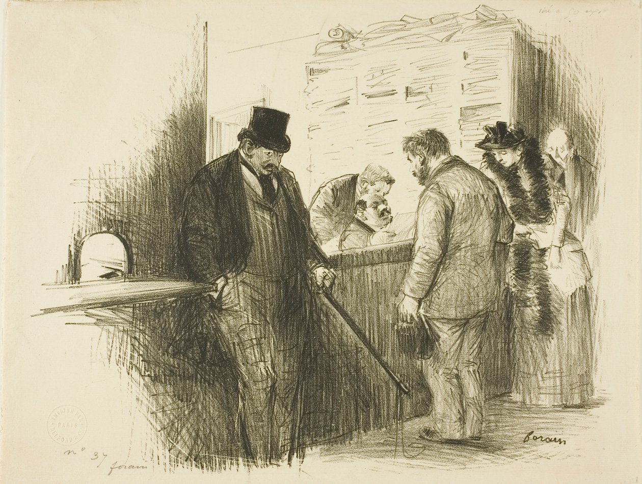 Beim Gerichtsvollzieher von Jean Louis Forain