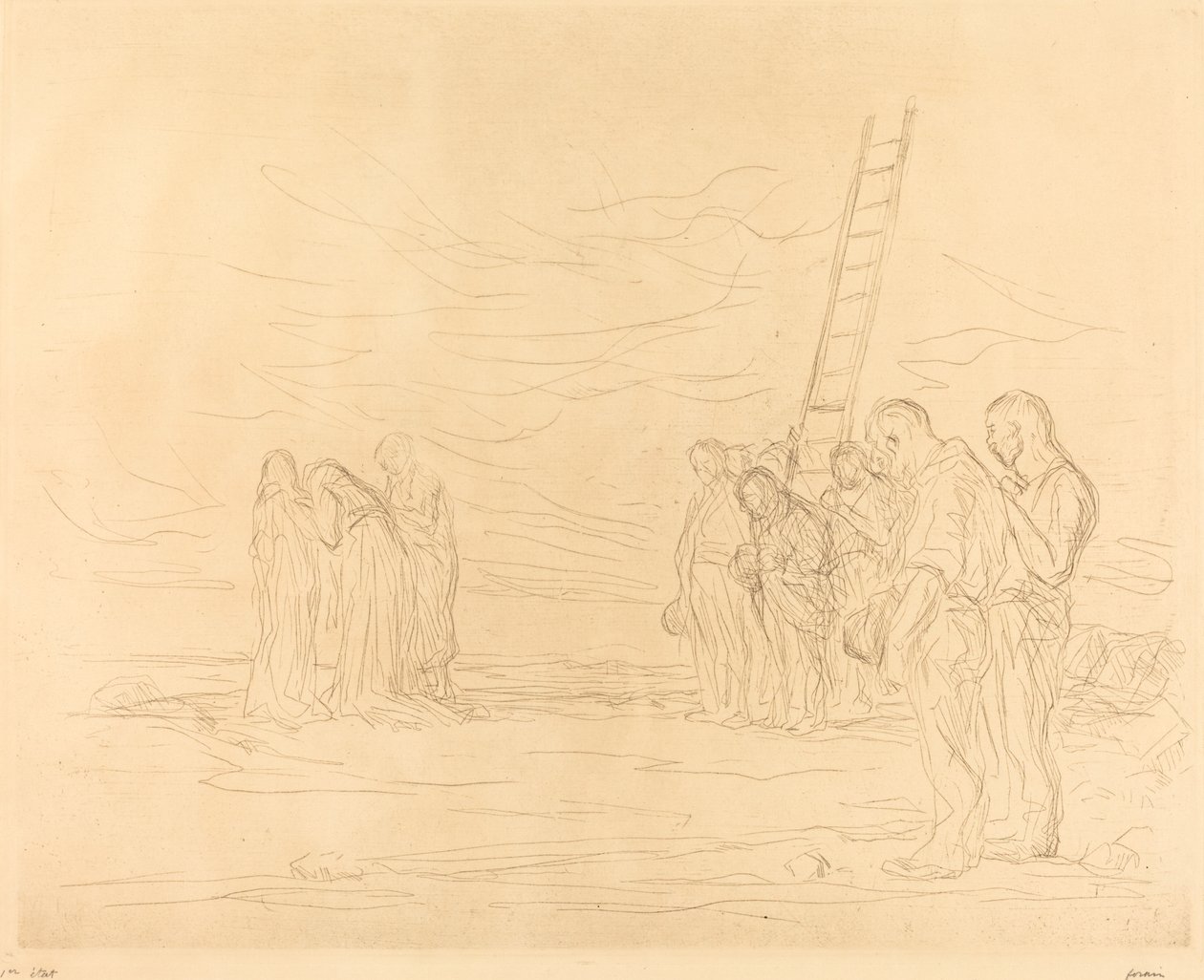 Kalvarienberg (erste Platte) von Jean Louis Forain