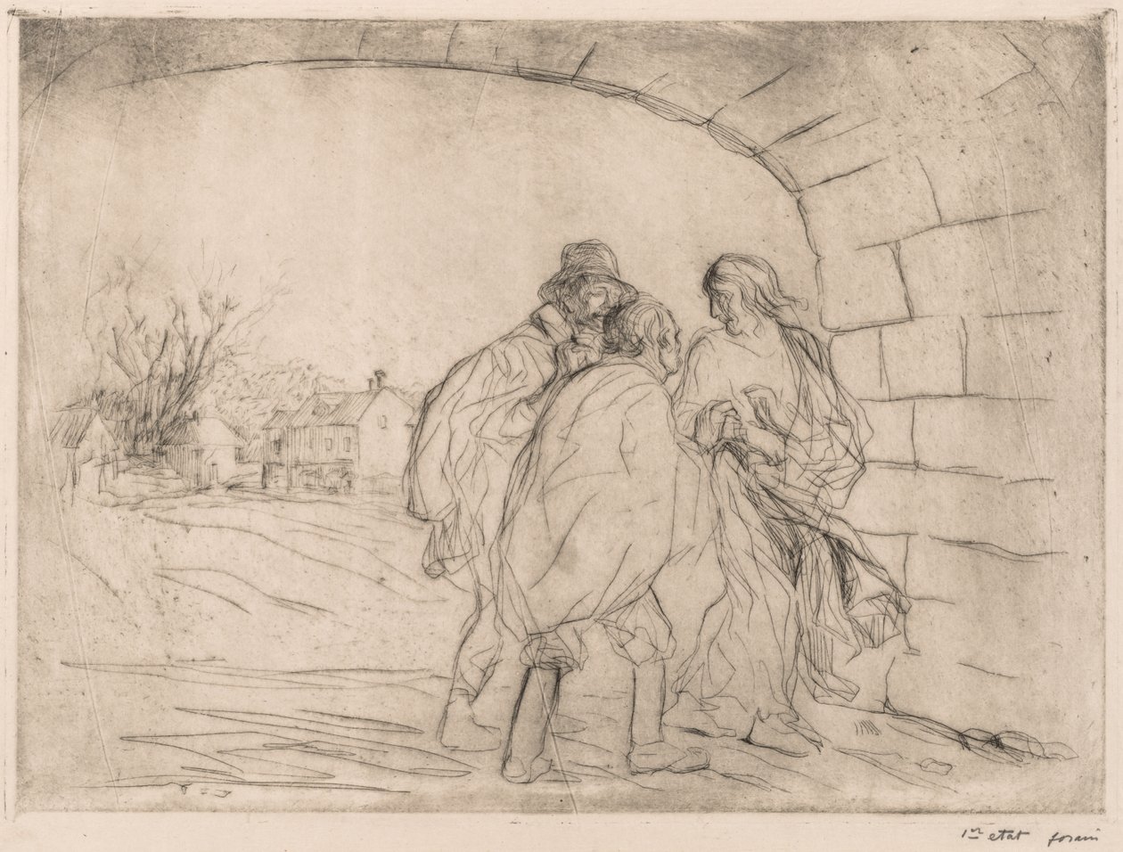 Begegnung unter dem Gewölbe von Jean Louis Forain