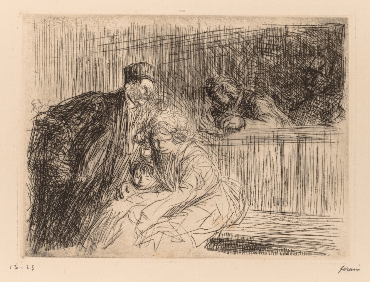 Der sprechende Anwalt zum Angeklagten von Jean Louis Forain
