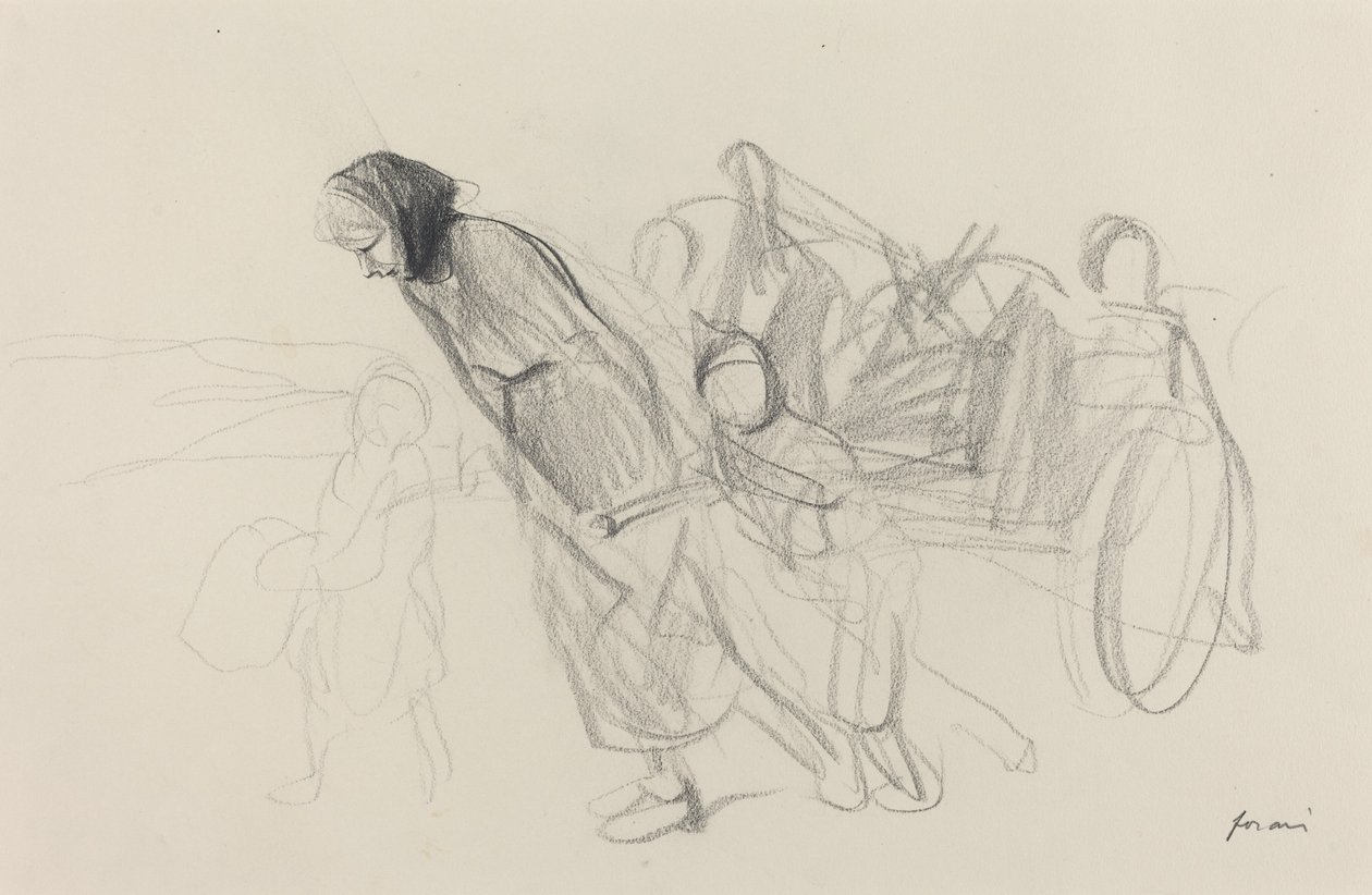 Flüchtlinge, ca. 1914-1919 von Jean Louis Forain