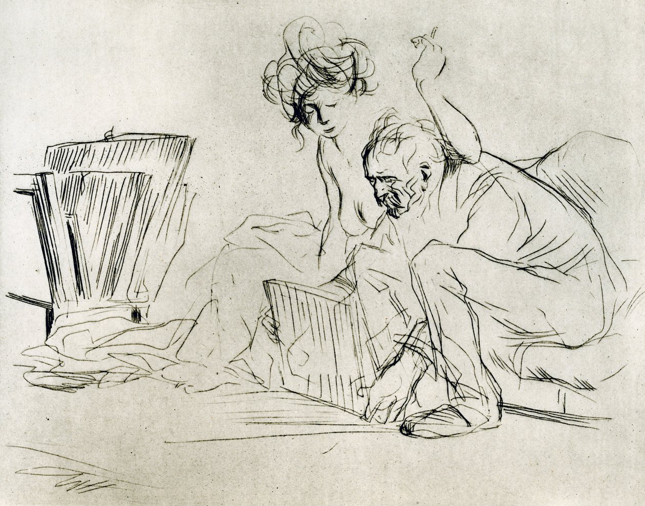 Das Modell in Ruhe, 1925 von Jean Louis Forain