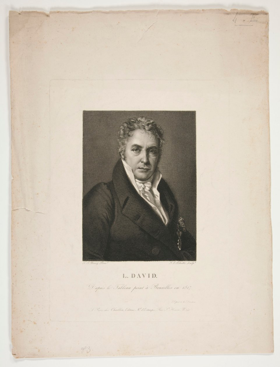 Porträt von Jacques Louis David von Jean Louis Potrelle
