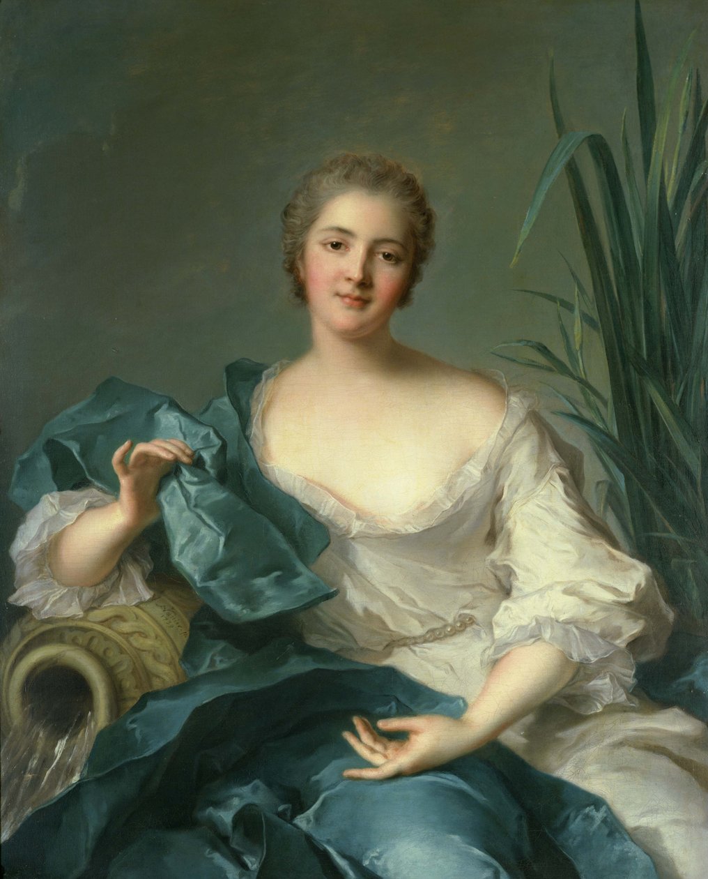 マリー=アンリエット・ベルトロ・ド・プレヌフ夫人の肖像 von Jean Marc Nattier