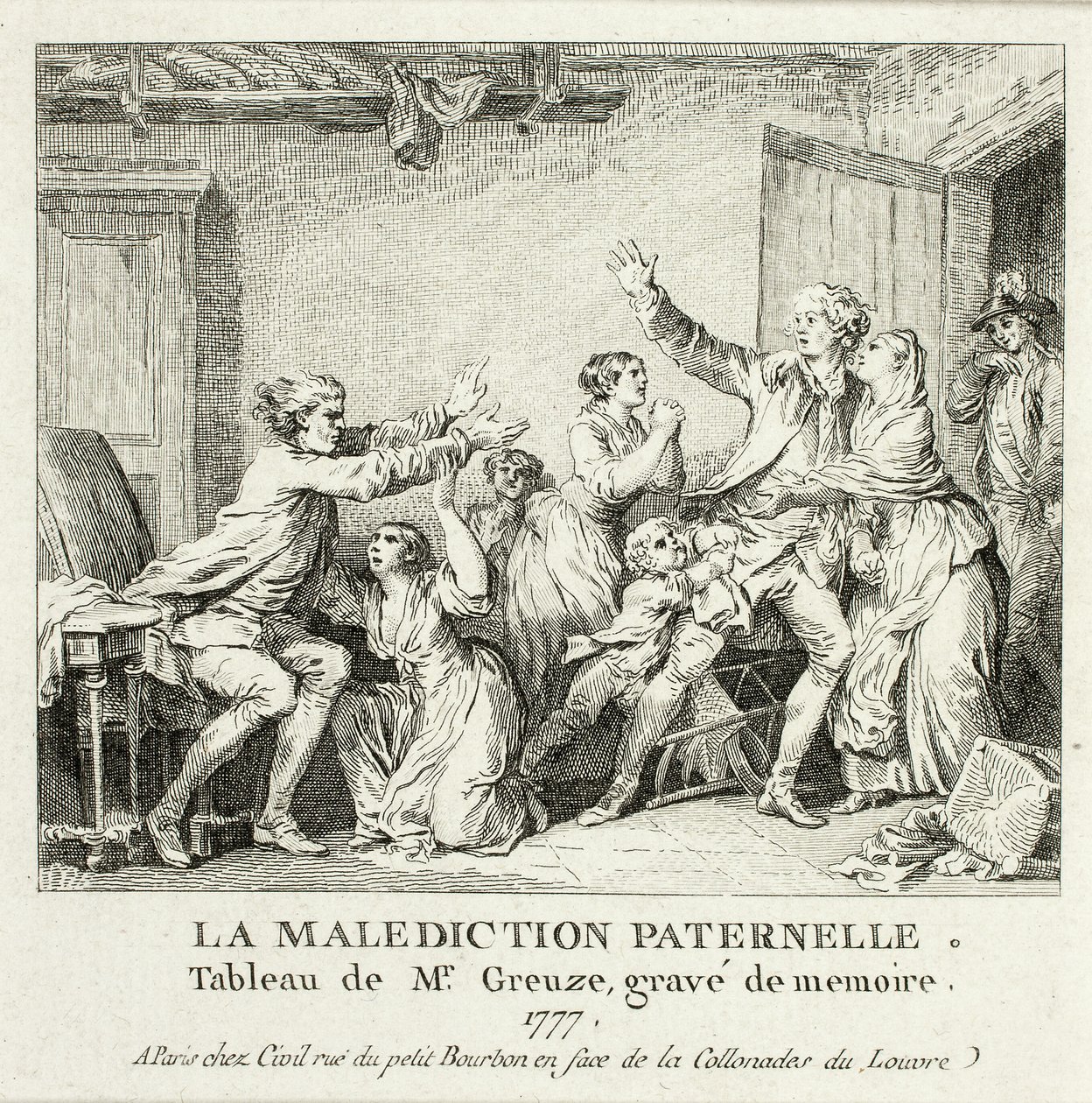 Väterlicher Fluch von Jean Michel Moreau