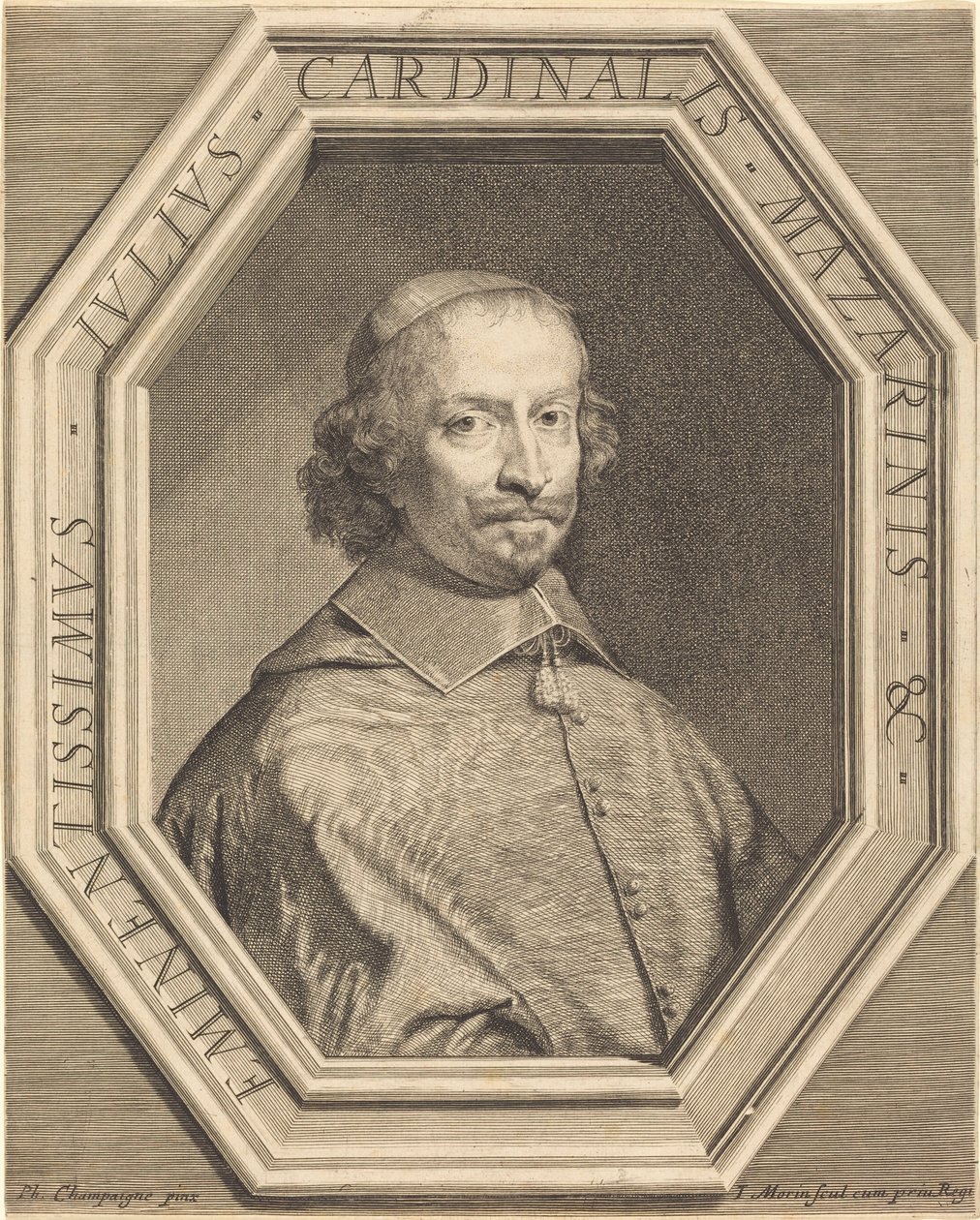 Kardinal Mazarin von Jean Morin after Philippe de Champaigne