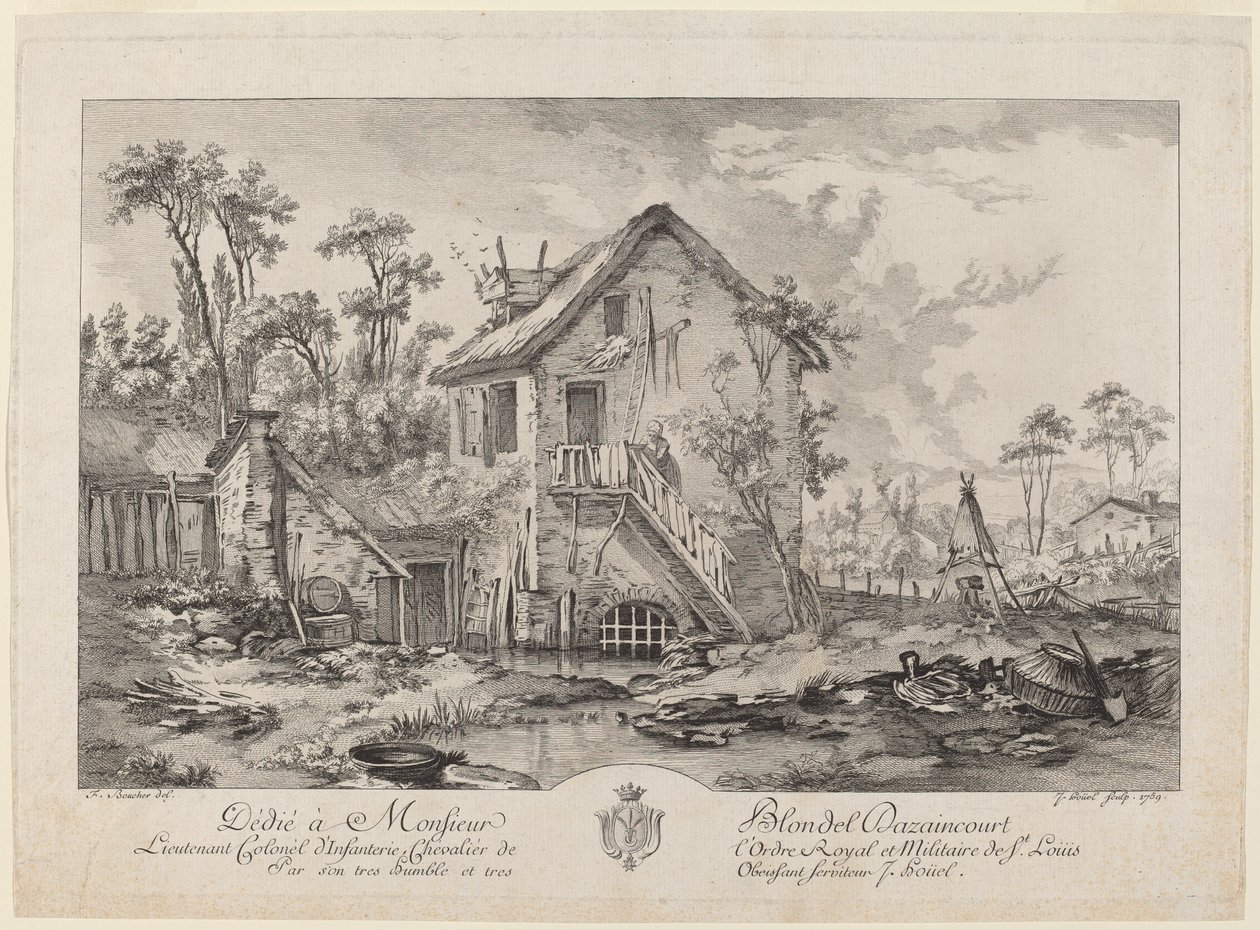 Bauernhof von Jean Pierre Louis Laurent Hoüel after François Boucher