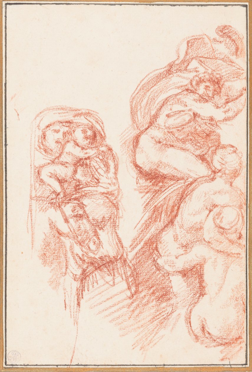 Figuren von der Decke der Sixtinischen Kapelle von Jean Robert Ango