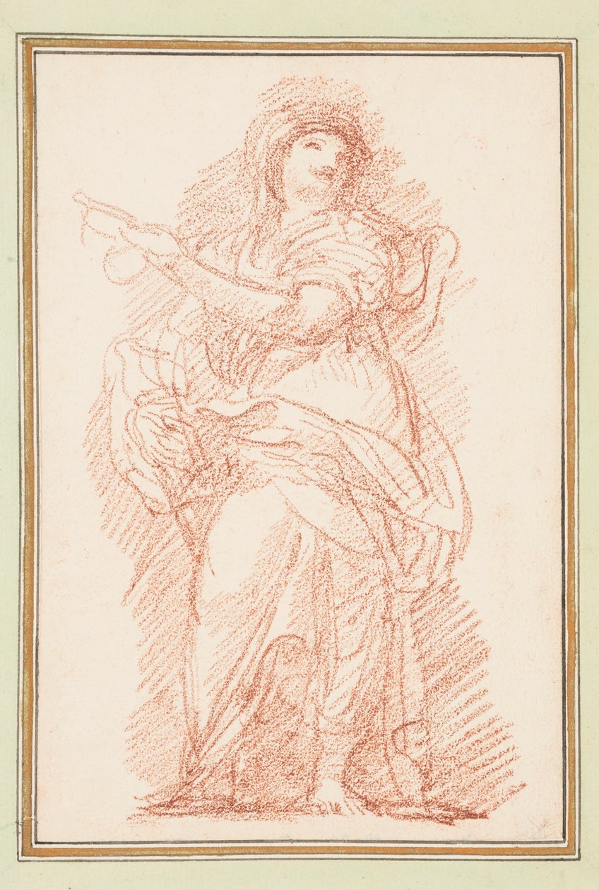 Stehende weibliche Figur, die zeigt von Jean Robert Ango